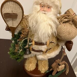 15 inch beige woodland Santa Claus